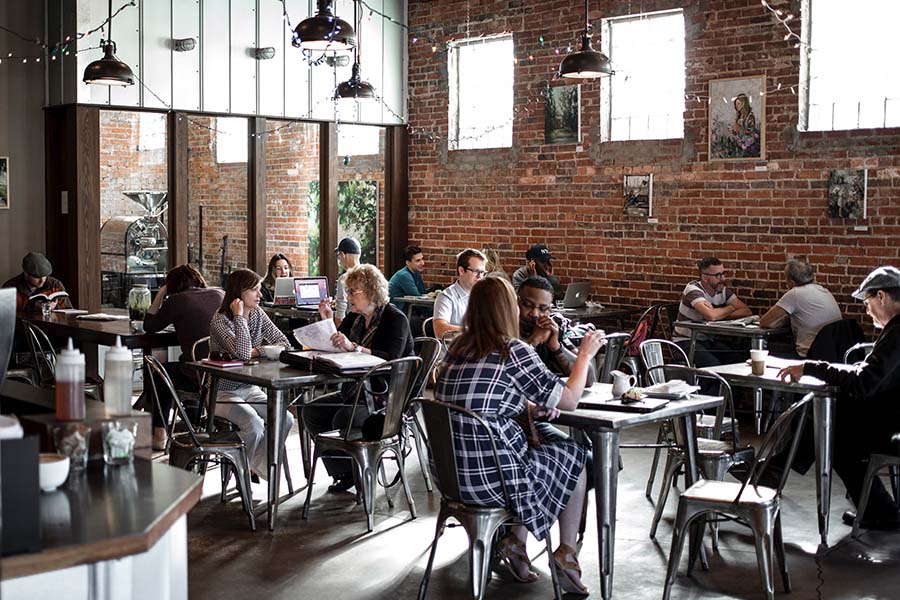 People at restaurant